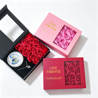 Coffret Cadeau de Luxe LOVE FOREVER avec Oeuf de Perle et Pendentif en Acier Inoxydable à Fenêtre Romantique pour Collier DIY