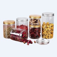 Envase Cilíndrico de Plástico PET Transparente de 400ml 500ml con Tapa de Rosca de PP, Color Personalizado, para Envasar Bocadillos, Dulces, Galletas, Alimentos, Té, Bebidas Energéticas, Pasteles