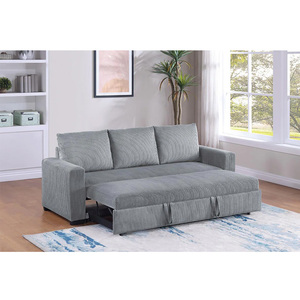 European Soft Corduroy Up-holstered Convertible Three Seat Pull Out <strong>Sofa</strong> <strong>Bed</strong> Living Room <strong>Sofa</strong> Come <strong>Bed</strong> <strong>Sleeper</strong> <strong>Sofa</strong> <strong>Bed</strong> for Home - Product Image 2