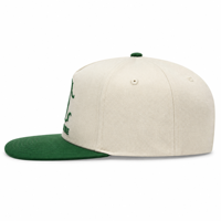 Casquettes de baseball à 5 panneaux brodées plates, 100 % coton, respirantes, imperméables, avec fermeture à boucle simple et visière bicolore