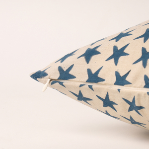 Funda de cojín rectangular con estampado de estrellas azules, funda de almohada decorativa para el hogar de estilo americano de lino y algodón - Product Image 6