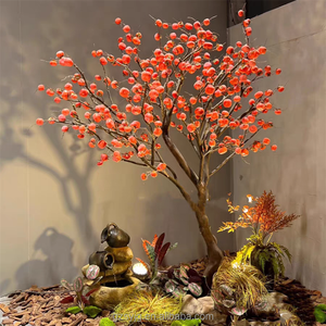 <span class=keywords><strong>Arbre</strong></span> à souhaits de kaki artificiel bon marché intérieur extérieur nouvel an décoration de vitrine paysage faux <span class=keywords><strong>arbre</strong></span> fruitier plante - Product Image 4