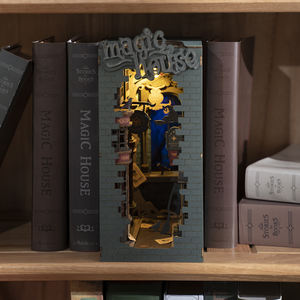 Robotime Rolife Contact Obtén Descuento en el Rincón de Lectura de Madera 3D TGB03 Magic House, Sujetalibros, <span class=keywords><strong>Casa</strong></span> en Miniatura para Armar - Product Image 3
