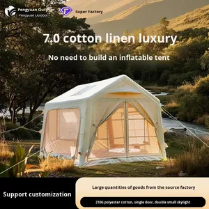 Vendita all'Ingrosso 7 ㎡   Tenda <span class=keywords><strong>Glamping</strong></span> Gonfiabile di Lusso Impermeabile Calda Antivento Portatile per Campeggio e Resort OEM ODM - Product Image 6