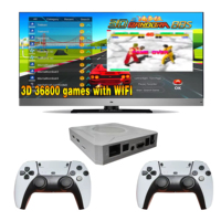 Boîte de jeu TV WiFi 4K Super Console 36800, jeux d'arcade, 36800 jeux rétro, manette sans fil, prise EU/Japon, mémoire 64 Go