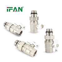 Robinet à boisseau sphérique en laiton IFAN PN40 1/2" 3/4" 1" BSP NPT, raccord de plomberie pour l'eau