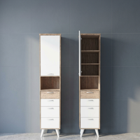 Meuble de rangement de cuisine Furnizone OEM en panneaux de bois, unité de rangement pour salon, meubles de maison, tiroirs, design moderne, installation facile, MDF