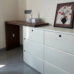 Baru YUBAI Modular ramah lingkungan laci dada meja rias Modern kayu Eropa enam laci cermin berlampu buatan khusus - Product Image 5