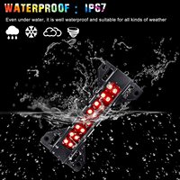 Grill frontal Led RGB, 4 Pods, 12V DC, 60 w, lumières stroboscopiques clignotantes, montage en Surface, application pour téléphone portable