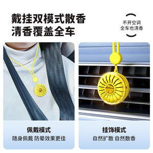 แผ่นรองคอป้องกันอาการเมารถ น้ำหอมปรับอากาศในรถยนต์แบบแขวน อโรมาเธอราพี พกพาสะดวก กลิ่นหอมสดชื่น กำจัดกลิ่นไม่พึงประสงค์ 10 มล. 20 มล. - Product Image 3