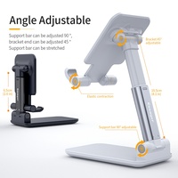 Support de téléphone portable flexible et pliable, support de bureau universel réglable pour téléphone, tablette et PC