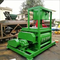 Prix d'usine JS500 Bétonnière Stationnaire avec Panneau de Commande, Garde-corps de Sécurité et Sortie par Convoyeur à Vis
