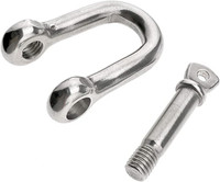 (M4-M32) Matériel De Gréement Manille Forgée 304/316 En acier inoxydable D Manille avec Broche À Vis