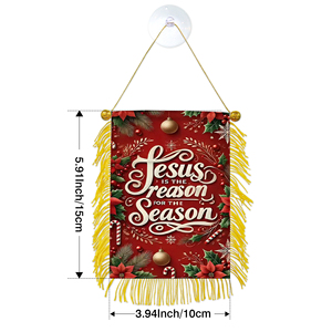 Banderines Navideños Mini para Coche, con Ventosa para Colgar en la Ventana - Product Image 3