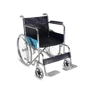 Fauteuil roulant manuel en acier pliable portable pour les handicapés léger avec dispositif de surveillance vétérinaire de conception standard - Product Image 1