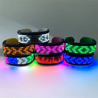 Bracelet LED Magique à Message Défilant Personnalisable OEM pour Fêtes et Événements