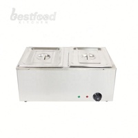 Bain-marie double électrique professionnel pour la restauration, équipement de cuisine et de buffet, vitrine chauffante pour traiteur