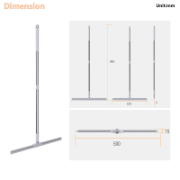 Joybos JBS-MSSB-LVH50-JWT 360 Nettoyeur multifonction avec poignée en acier inoxydable, raclette en plastique, grattoir pour sols et vitres, serpillière