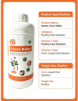 Solution orale vétérinaire Cocci Killer : Prévient et traite la coccidiose, élimine les toxines internes