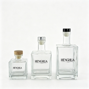 Venta Directa de Fábrica: Botella de Licor Cuadrada Mini de Vidrio Vacía de 250ml, Botellas Rectangulares de 25cl para Whisky, <span class=keywords><strong>Vodka</strong></span>, Ron, Personalizables al por Mayor - Product Image 3