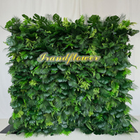 Mur de fleurs artificielles en soie faites à la main, roses blanches et verdure, pour décoration de mariage/Noël/événements – Nouveauté 2025, Vente Flash Usine