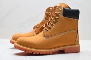 Bottes de marche montantes jaunes de luxe pour hommes, en toile respirante, avec semelle épaisse et amortie, anti-odeur, motif doodle - Product Image 3