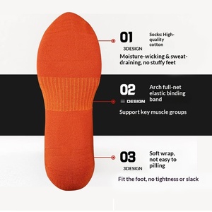 <span class=keywords><strong>Calcetines</strong></span> Deportivos Profesionales hasta la Pantorrilla, Transpirables, de Algodón Peinado, para Mujer, de Color Sólido, Antideslizantes y Anti-rozaduras, para Correr - Product Image 2