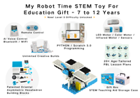 My Robot Time - Blocs de construction compatibles - Kit de robotique STEM programmable à télécommande pour les enfants de 7 à 12 ans