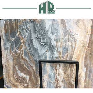 Mármol italiano de losas de lujo con vetas marrones beige y azul Impresión de <span class=keywords><strong>Roma</strong></span> - Product Image 5