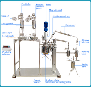 Réacteur de laboratoire chauffé en acier inoxydable 1L 2L 3L 5L pour polycondensation et esterification - Product Image 4