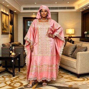 Abiti Africani Taglie Forti da Donna 2026 Nuovi Abiti Dashiki <span class=keywords><strong>Ankara</strong></span> Ricamati con Design Ricco in Bazin per Feste e Matrimoni - Product Image 3