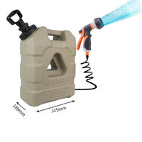 Douche à pompe à air Zeyuan haute pression 21 litres (5,5 gallons) en plastique, pratique pour le stockage d'eau, composants pour camping-car et camping