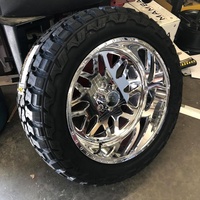 Jantes de camion forgées sur mesure 24x12 26x14 avec déport négatif -101 mm, polies et usinées, compatibles avec Silverado Sierra F250 F350 6*139.7