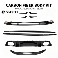 Kit carrosserie en fibre de carbone sèche de haute qualité, kit de mise à niveau de lèvre avant pour Audi RS3 berline (8Y) 2021-2024