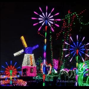 Luces LED de fuegos artificiales para exteriores, decoración de fondo para bodas, escenarios, iluminación con motivos navideños - Product Image 3