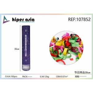 หลอดเศษกระดาษสีสันสดใสขนาด30ซม. สำหรับงานปาร์ตี้และงานเฉลิมฉลองสำหรับวันฮาโลวีนปีใหม่อีสเตอร์วันเกิดรับปริญญา - Product Image 1