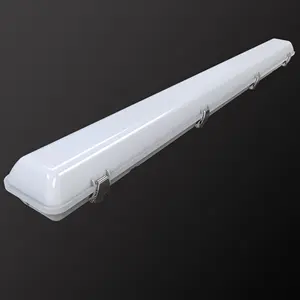 Warehouse Tri Proof Light Ip65 Waterproof Decorative Slats Plastic Led Tri-proof Light Fixture For Corridor