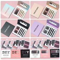 Faux cils individuels séparés par 8 grappes, Extension de cils, greffage de sourcils, Volume naturel, fournitures de beauté, nouveauté 2020