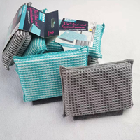 Éponges à récurer robustes en microfibre gaufrée, écologiques, pour le nettoyage de la vaisselle et de la cuisine