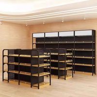 Étagère Gondole Modulaire Robuste en Métal Double Face, Design Autoportant à Dos Ajustable, pour Supermarchés et Commerce de Détail