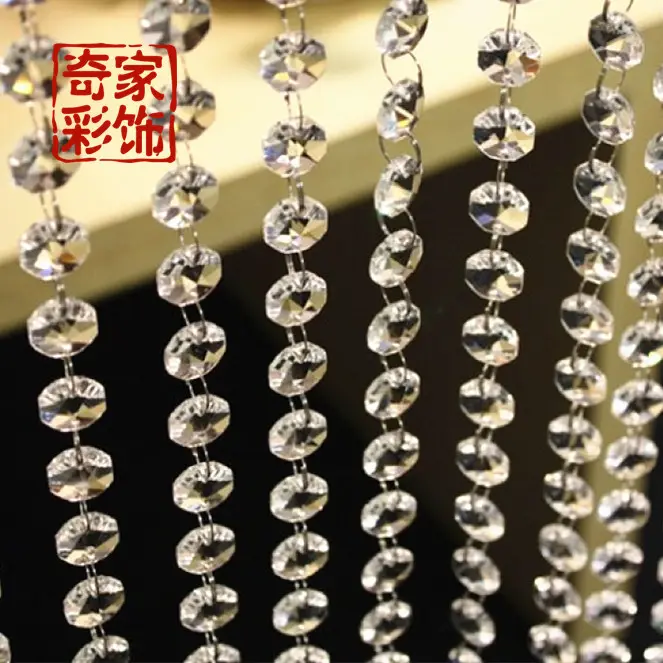 D-CCB001 Großhandel Kristall Vorhang Perlenkette für Kronleuchter Hochzeit Dekor hängende Tür Perlen Vorhang Weihnachten