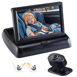 4.3 inch bé <span class=keywords><strong>2025</strong></span> trẻ sơ sinh an toàn xe hơi trở lại chỗ ngồi máy ảnh Màn hình HD <span class=keywords><strong>Rear</strong></span> <span class=keywords><strong>View</strong></span> đảo ngược LCD hiển thị tầm nhìn ban đêm sao lưu phía sau xem - Product Image 2