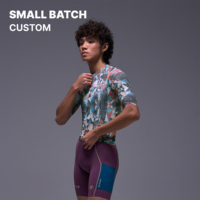 Maillot de cyclisme unisexe à manches courtes en polyester anti-humidité, marque privée, OEM, pour l'entraînement quotidien