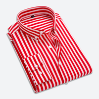 Camisa Formal Elegante de Estilo Coreano para Hombre, Diseño Otoñal con Rayas Verticales Grandes, Manga Larga, Tejido de Ganchillo, Cuello en V