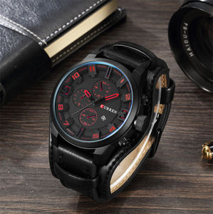 Vendita calda CURREN 8225 orologio sportivo da <span class=keywords><strong>uomo</strong></span> multifunzione moda cinturino in pelle orologio da polso al quarzo cronografo <span class=keywords><strong>orologi</strong></span> impermeabili - Product Image 5