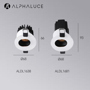 Alpha Ip54 Plafonnier LED étanche 10W Cob Dali Dimmable Encastré Downlight Réglable - Product Image 1
