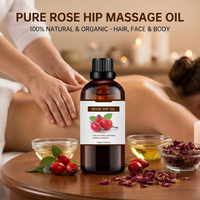 Minyak Pijat Rose Hip Label Pribadi Botol 100ml OEM ODM Kustom