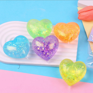 Juguetes Sensoriales Antiestrés con Forma de Corazón para Niños y Adultos, Cubo de Hielo Grande, Cubo Azul - Product Image 1