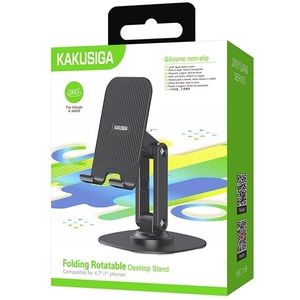 Kakusiga Foldable Table Smartphone Stand Black Adjustable Desk <b>Holder</b> for Phone and <b>Tablet</b> - Product Image 2