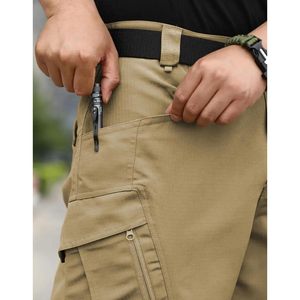 Pantalones Cortos Tácticos para Hombre, Cintura Elástica, Secado Rápido, Tela Oxford, para Senderismo y Actividades al Aire Libre - Product Image 6